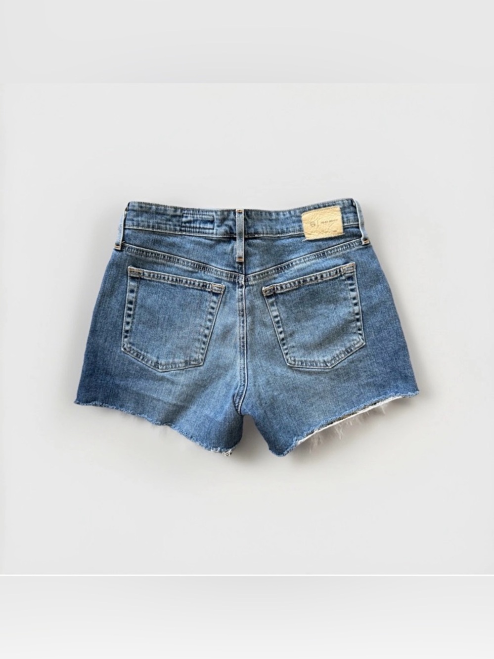 Ag Adriano Goldschmied Hailey Cut Off Frayed Raw Hem Relaxed Fit Denim Shorts 26 - Picture 2 of 7